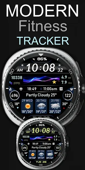 Modern Fitness Tracker IW20 screenshot 1