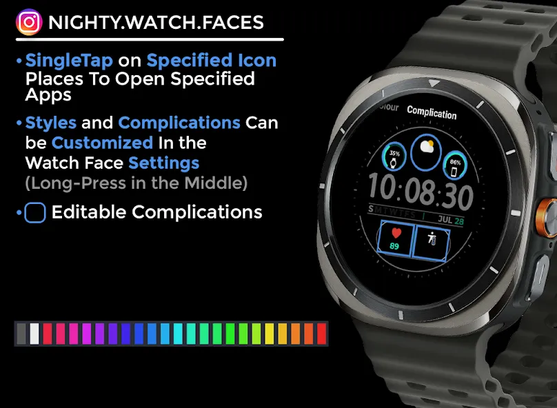 Night ver 21 - watch face screenshot 6