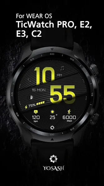 A395 Minimal Wear OS Face screenshot 7