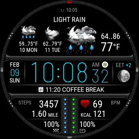 Weather watch face W7.5 screenshot 22