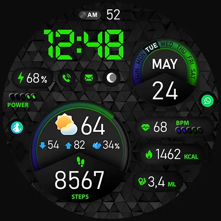 PER15 Sport Digital Watch Face screenshot 46