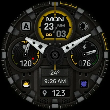 SH072 Watch Face, WearOS watch screenshot 10