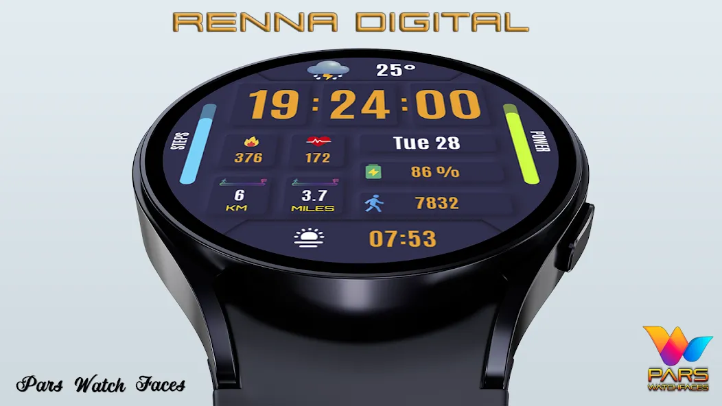 Renna Digital Watch Face screenshot 4