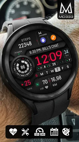 MD333 Digital watch face screenshot 5