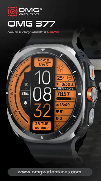 Digital Watch Face OMG 377 screenshot 5