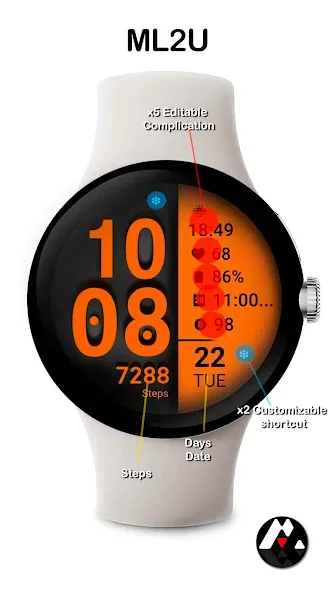 ML2U 182 Watch Face screenshot 2