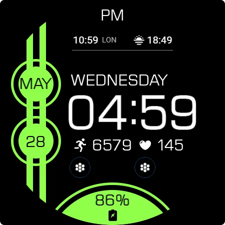 Key WF82 Digital Watch Face screenshot 28