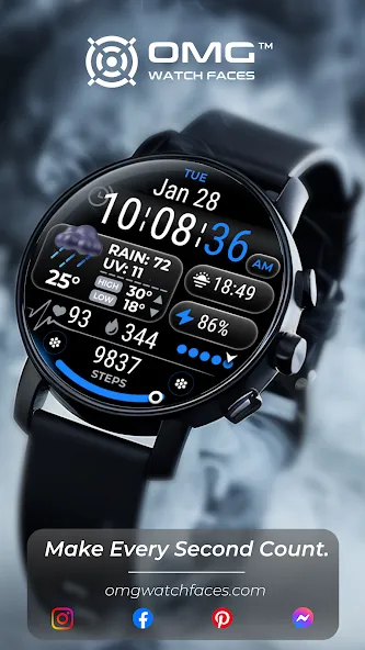 OMG 160 Weather Watch Face screenshot 3