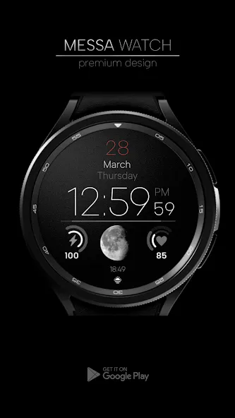 Minimal Watch Face Moon Lux screenshot 3