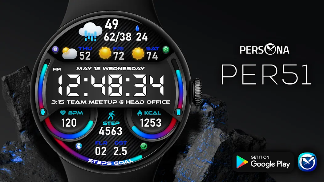 PER51 Digital Watch Face screenshot 33