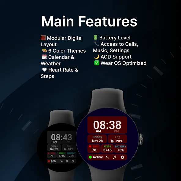 Modular Data Watch Face screenshot 2