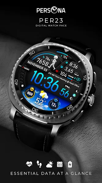 PER23 Platinum Watch Face screenshot 1