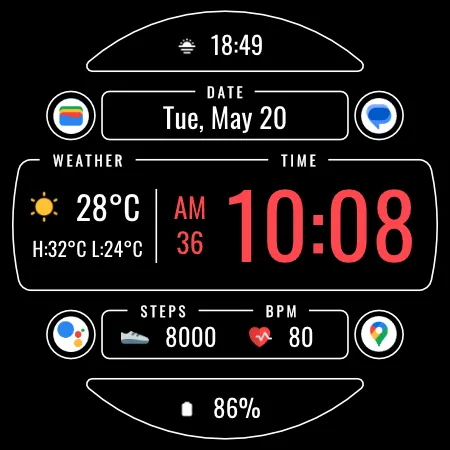 DADAM106: Weather Watch Face screenshot 18
