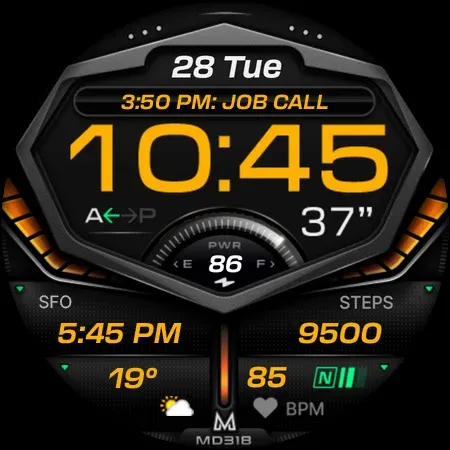 MD318 3D Digital Watch Face screenshot 10