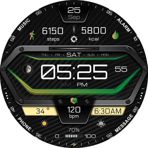 A380 Neon Wear OS Watch Face screenshot 27