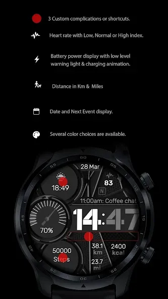 Info Watch Face crc035 screenshot 2