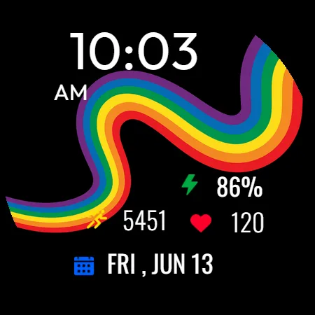 Rainbow Pride Watch Face screenshot 33