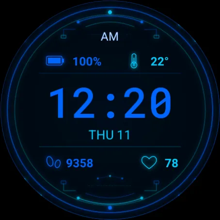 Cyber Space Watch Face screenshot 10