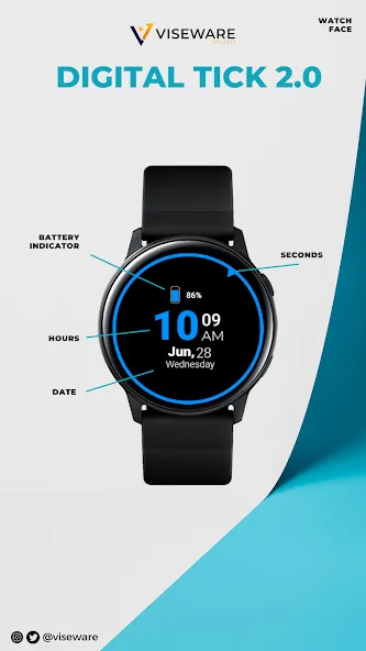 Digital Tick: Watch Face screenshot 2