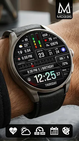 MD336 Digital watch face screenshot 1