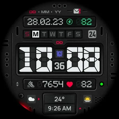 SH089 Watch Face, WearOS watch screenshot 9