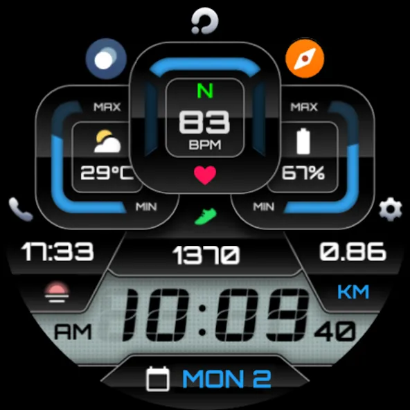 PRADO X81 Digital Watch Face screenshot 9