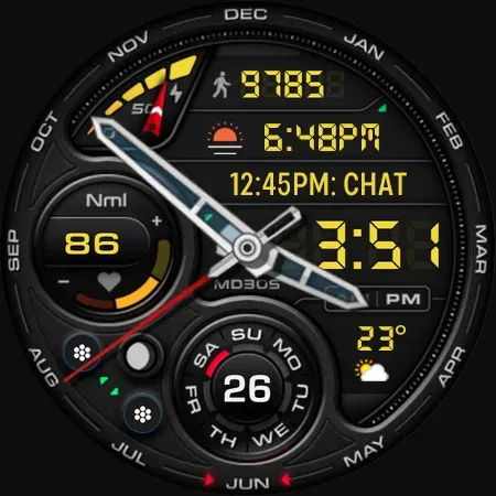 MD305 Analog watch face screenshot 38