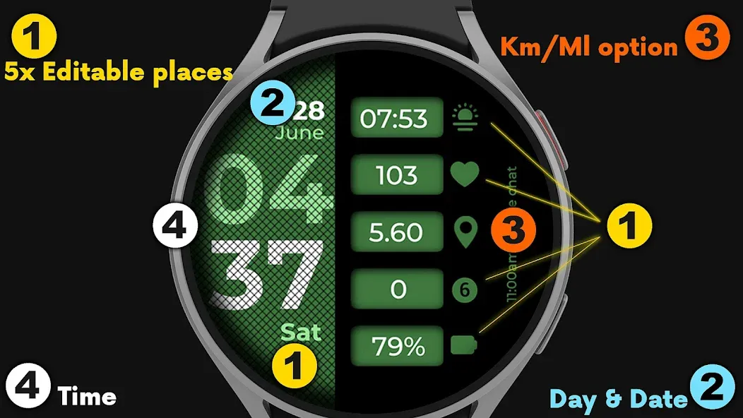 CC Digital 25 Watch Face screenshot 3