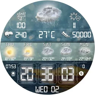 N-SPORT756 Weather DigitalFace screenshot 12
