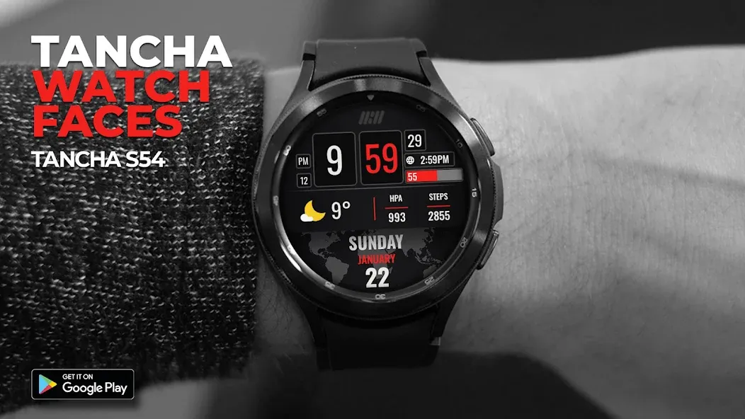 Tancha S54 Digital Watch Face screenshot 2