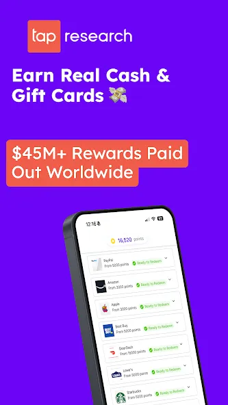 TapResearch: Cash for Surveys screenshot 1