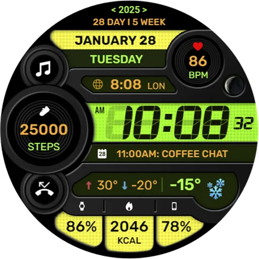 WFP 299 Digital watch face screenshot 37