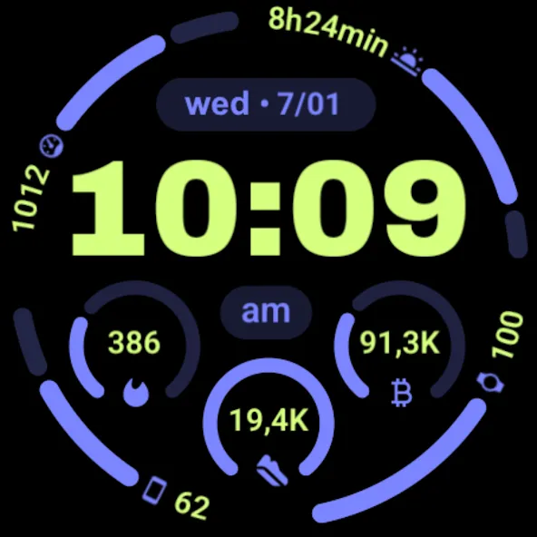MDS08 Digital Watch Face screenshot 10