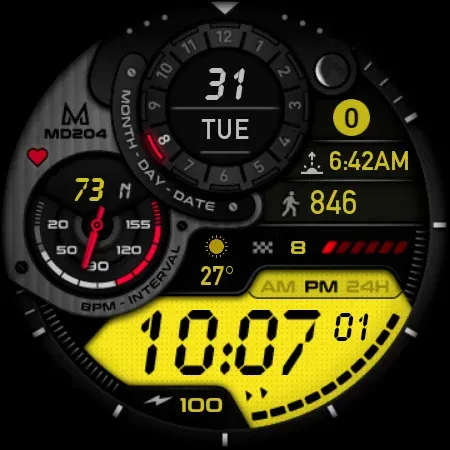 MD204 - Digital watch face screenshot 10