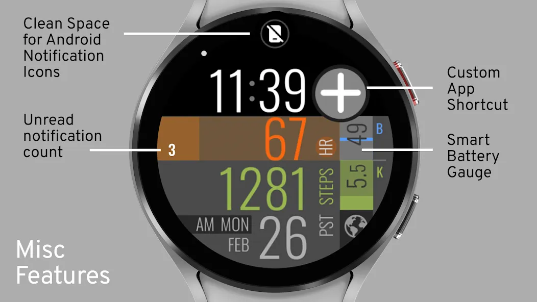 Easy Read Health Watch Face screenshot 4