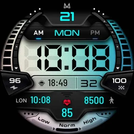 MD244 LCD Digital watch face screenshot 11