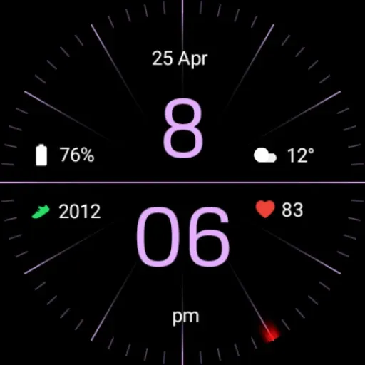 Minimal Black Watch Face screenshot 22
