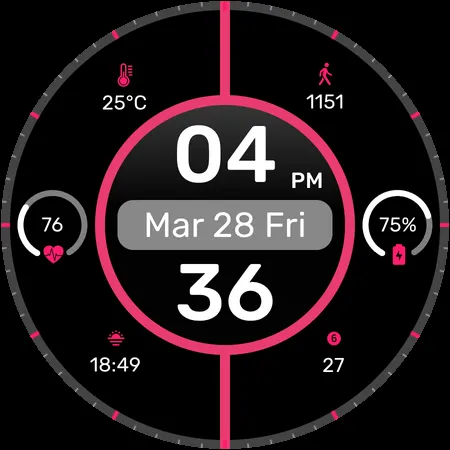 Clock Line Watch Face screenshot 10