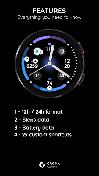 Multiverse Watch Fece Wear OS screenshot 2