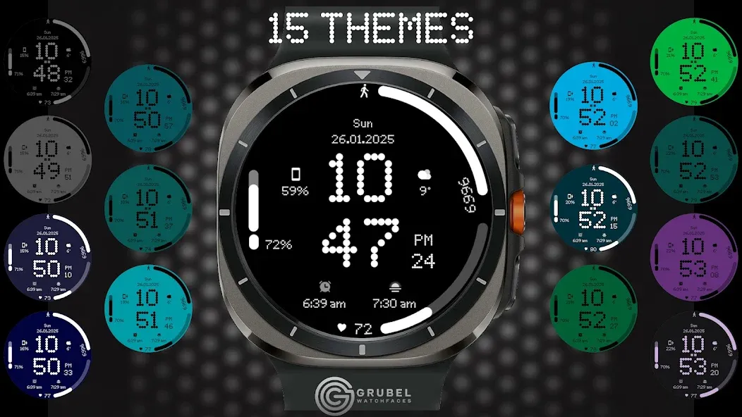 GRBL Nothing Bars V Watchface screenshot 1