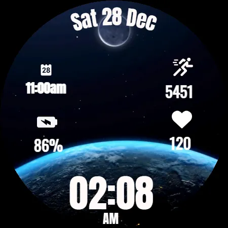 Animated Moonfall Watch Face screenshot 34