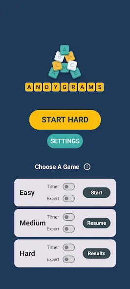 Andygrams Anagram Word Puzzles screenshot 1