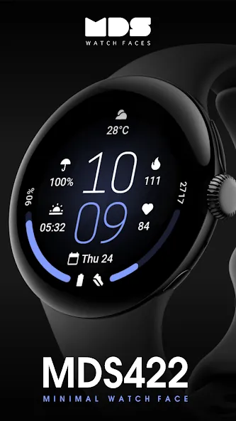 MDS422 Minimal Watch Face screenshot 2