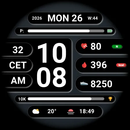 DADAM119: Digital Watch Face screenshot 21