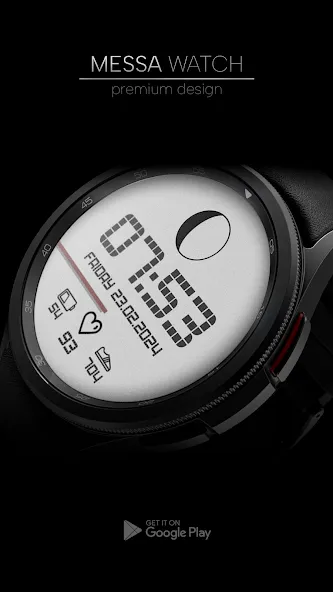 Minimal Pixel Watch Face Moon screenshot 4