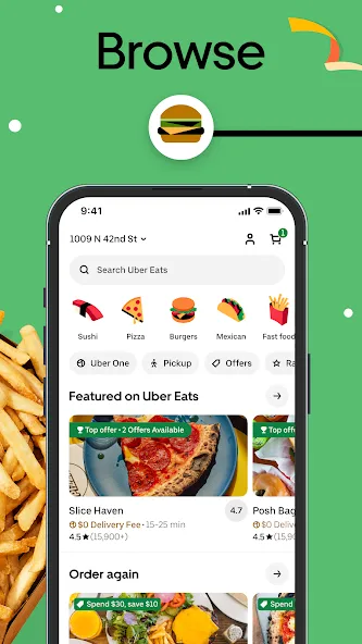 Uber Eats : repas et courses screenshot 23