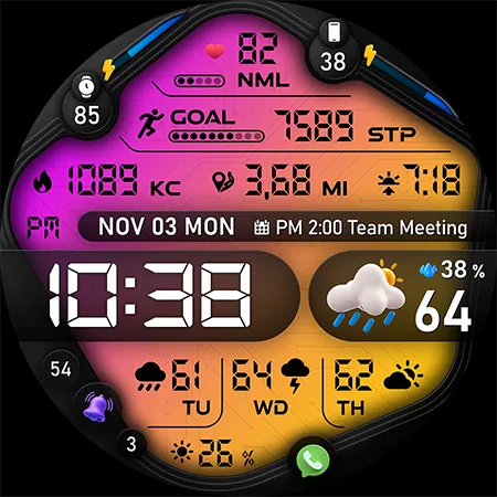 PER67 Digital Watch Face screenshot 46