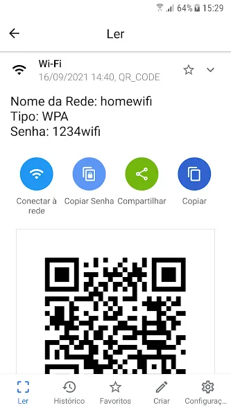 Leitor de código QR, de barras screenshot 2