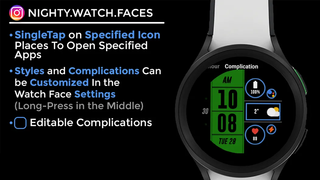 Night ver 07 - watch face screenshot 13