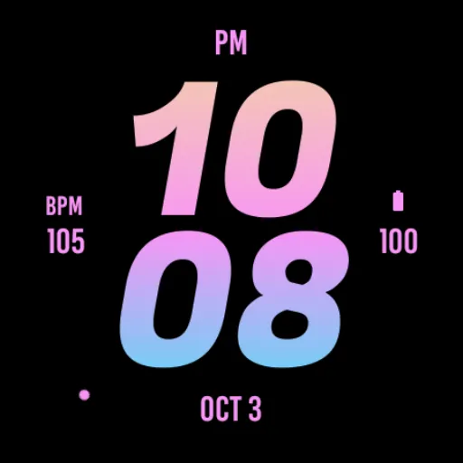 Summer Bold Watch Face screenshot 4